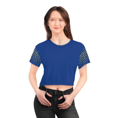 Azure Charm Polka Dot Crop Blouse – Your Iconic Streetwear Essential for Every Adventure and Celebration