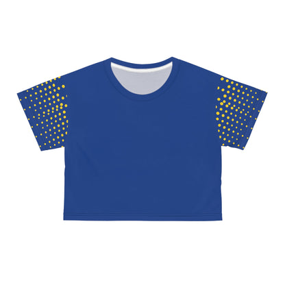 Trendy crop top for her. Best blue top. Awesome geometrical crop top for summer. Spring crop top for festivals.