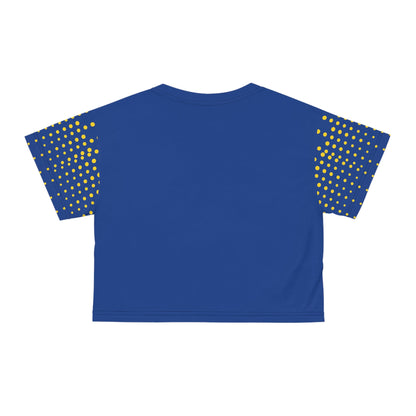 Azure Charm Polka Dot Crop Blouse – Your Versatile Companion for Adventures and Celebrations - Best Gifter Ever