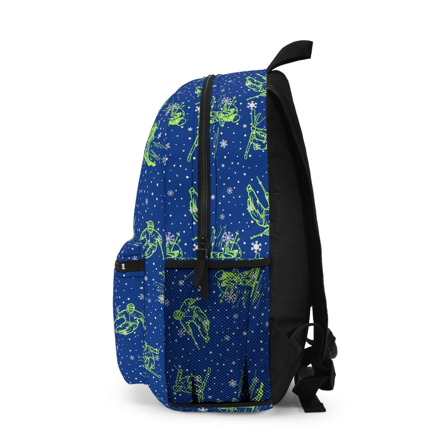 School Essentials: Kids’ Royal Blue Ski-Inspired Backpack - Perfect for Young Ski Enthusiasts!