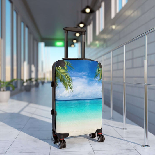 Best Gift Ever for travelers. Beach Imprint Suitcase. Stylish Travel Suitcase. Honeymoon Travel Suitcase. Tropical Getaway Suitcase. 