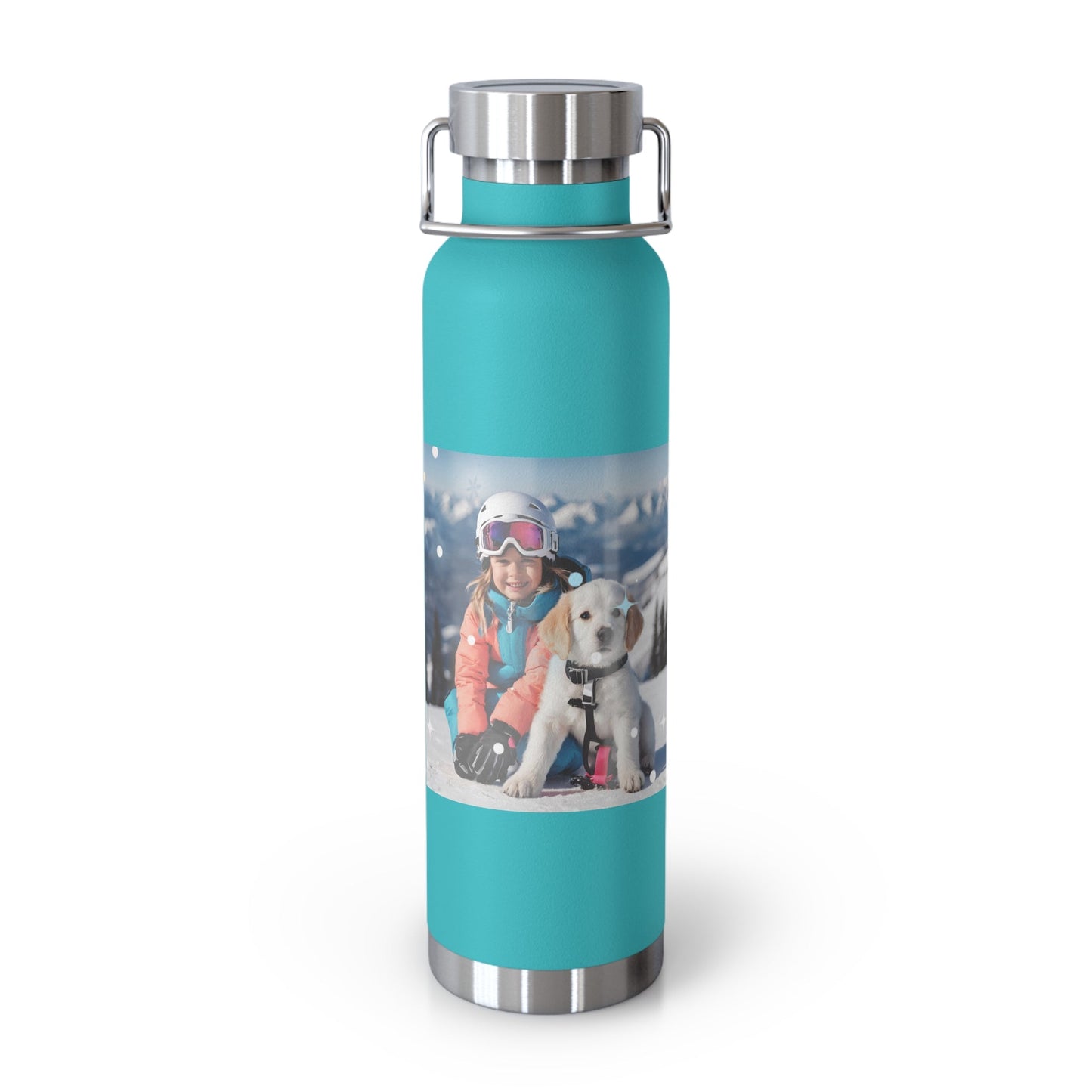 Copper vacuum insulated water bottle for hydration. Gift idea for best friend.