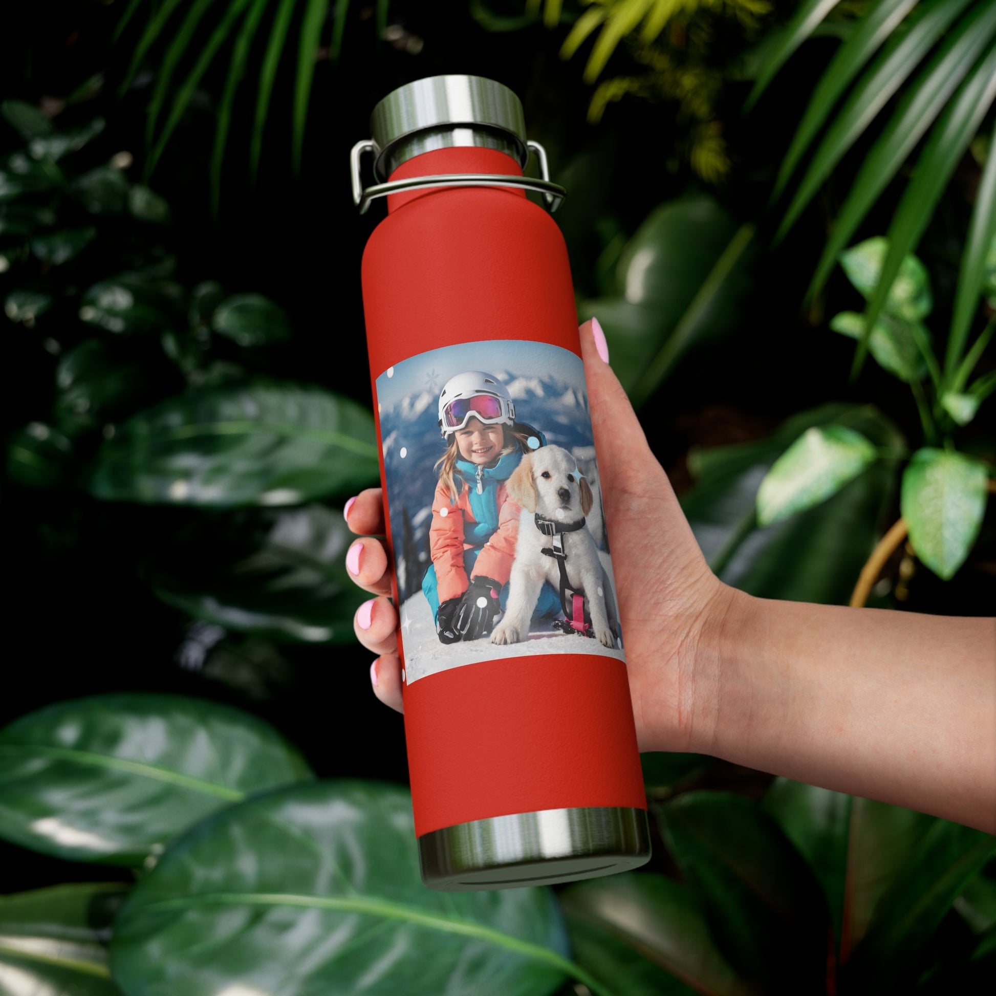Insulated bottle with lid for hot and cold beverages. Best gift ever for anyone.