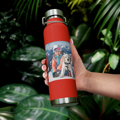 Insulated bottle with lid for hot and cold beverages. Best gift ever for anyone.