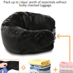 Money saving stuffable travel pillowcase