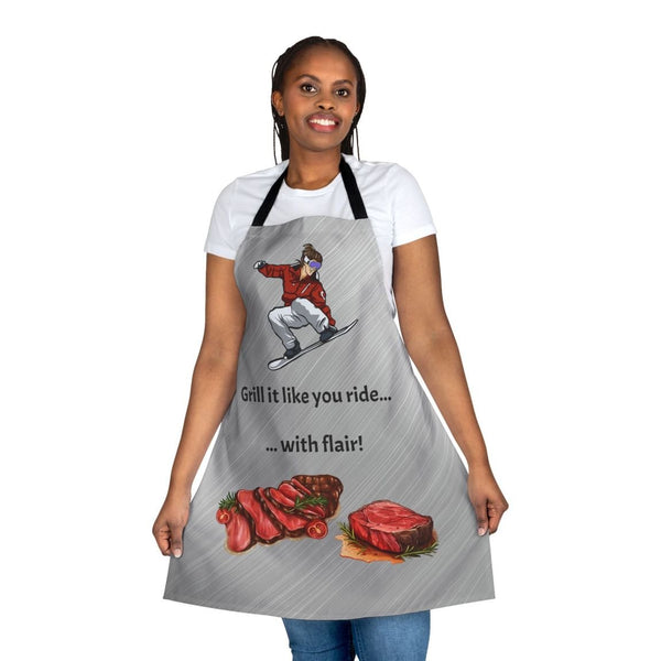 Catch Air and Flavors: Snowboarders Grilling Apron