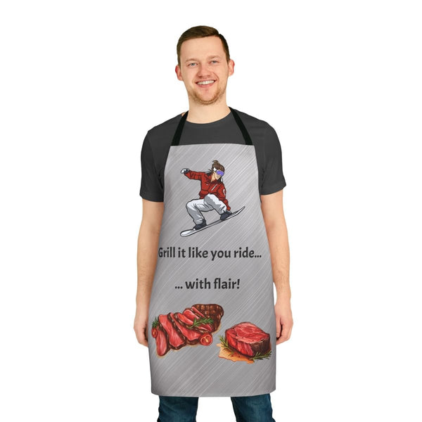 Catch Air and Flavors: Snowboarders Grilling Apron