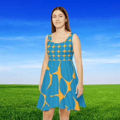 Chic Geometric Print Skater Dress: Elevate Your Summer Style! Versatile Summer Dress I Lightweight Dress I Pool Party Fashion I Summer Style - Best Gifter Ever: Everyday Items and Unique Gifts for Ski, Snowboard, Travel, and More