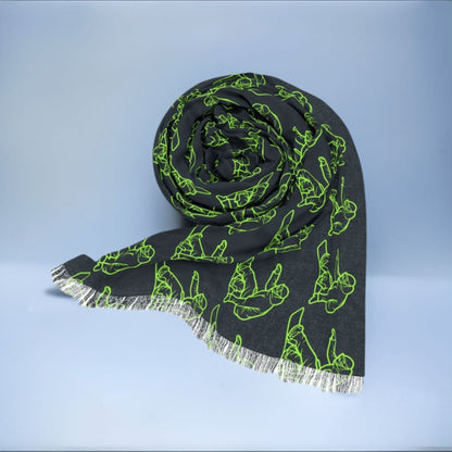 Chic Snowboarder’s Pashmina Shawl - Versatile Polyester Scarf for Fashion - Forward Slope Style. Unique gifts for her. Best gifts for snowboarding women. Women snowboard. 