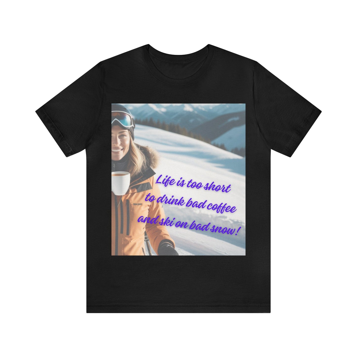 Staple wardrobe t-shirt for her. Graphic t-shirt for him.
