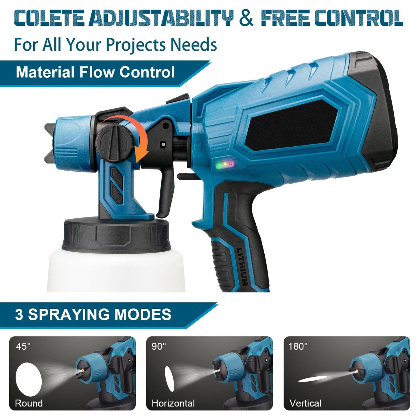 Paint Sprayer With 6 Copper Nozzles. Reusable Paint Sprayer For Cabinets. Paint Sprayer With Quick Disassembly. Easy Clean Paint Gun With Brush. 