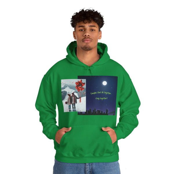 Couples That Ski Together Stay Together Hooded Sweatshirt for Men and Women