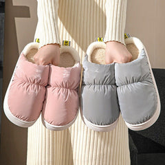 holiday fuzzy house shoes, giftable winter slippers, soft warm slippers for women,