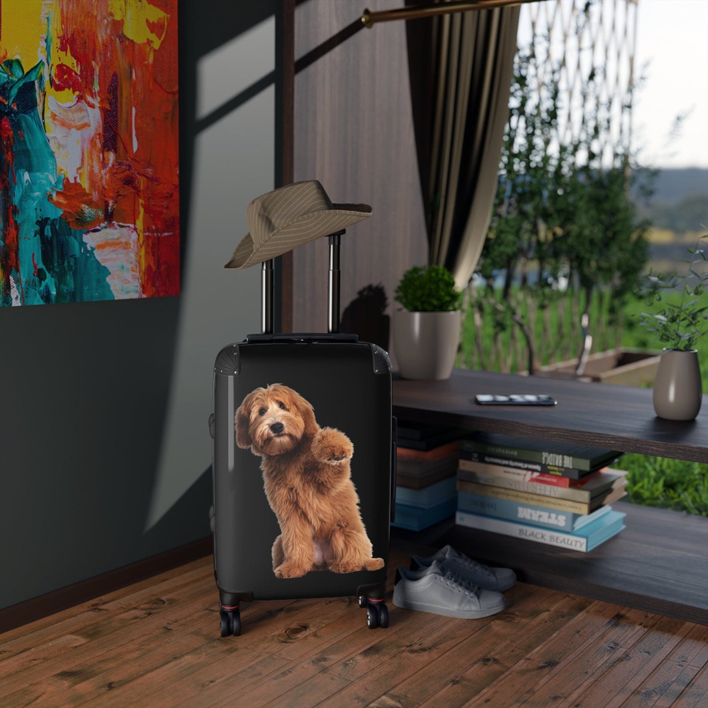 Cute Furry Puppy Adventure Suitcase Set (3 Sizes). Modern Features. Built In TSA Approved Lock. - Best Gifter Ever: Unwrap Your Passion: Ski. Snowboard. Travel. Love. Play. Shop.