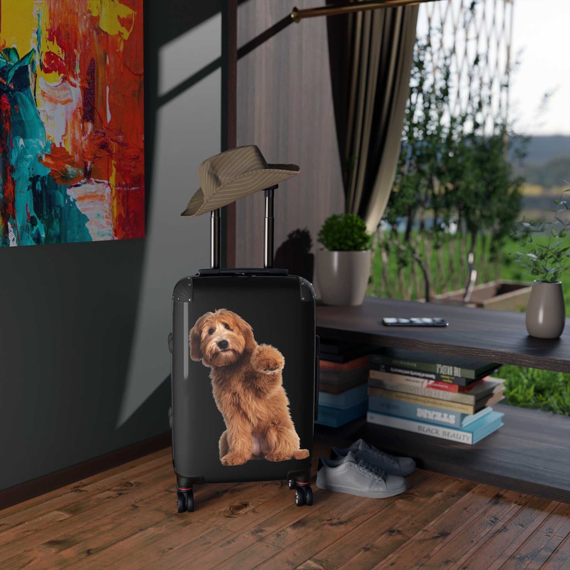 Cute Furry Puppy Adventure Suitcase Set (3 Sizes). Modern Features. Built In TSA Approved Lock. - Best Gifter Ever: Unwrap Your Passion: Ski. Snowboard. Travel. Love. Play. Shop.