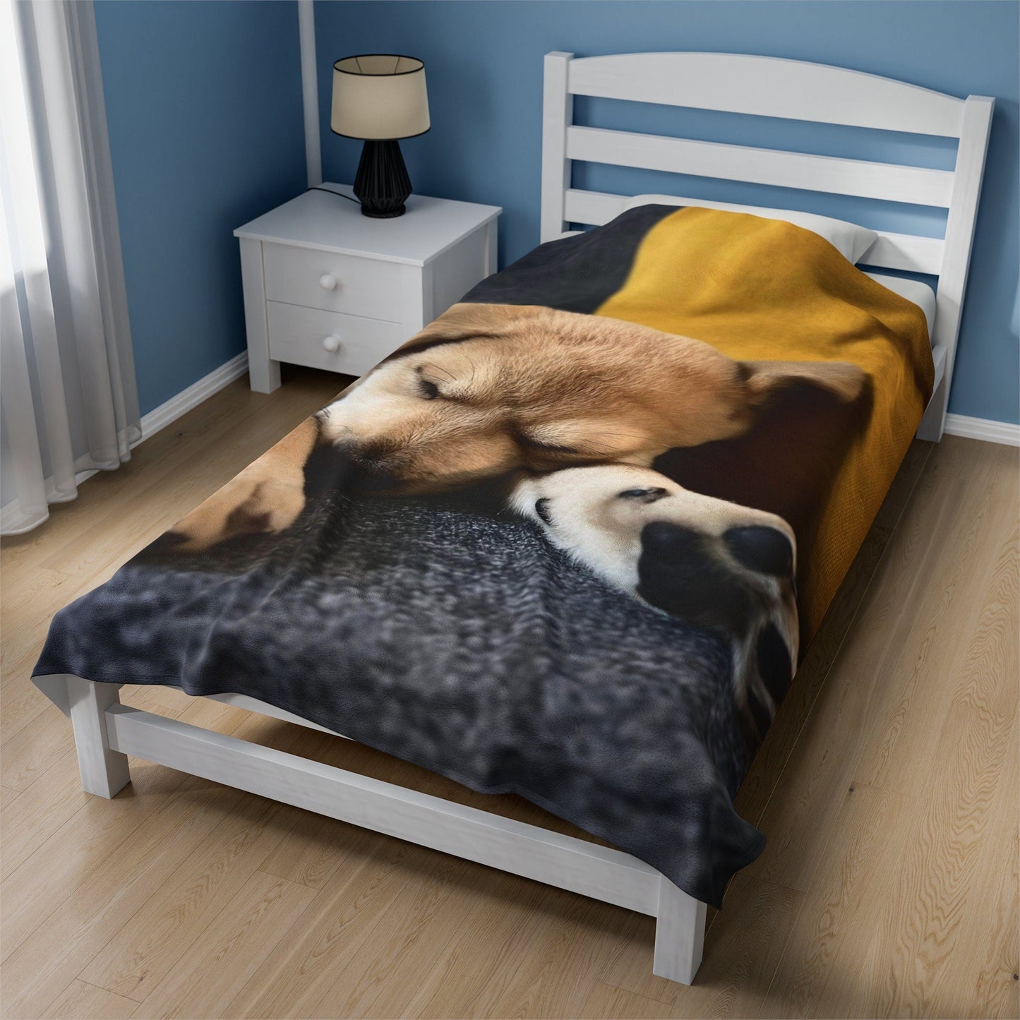 Sleeping Puppy Blanket – Cute Puppy Throw Blanket and Perfect Gift for Pet Lovers and Kids