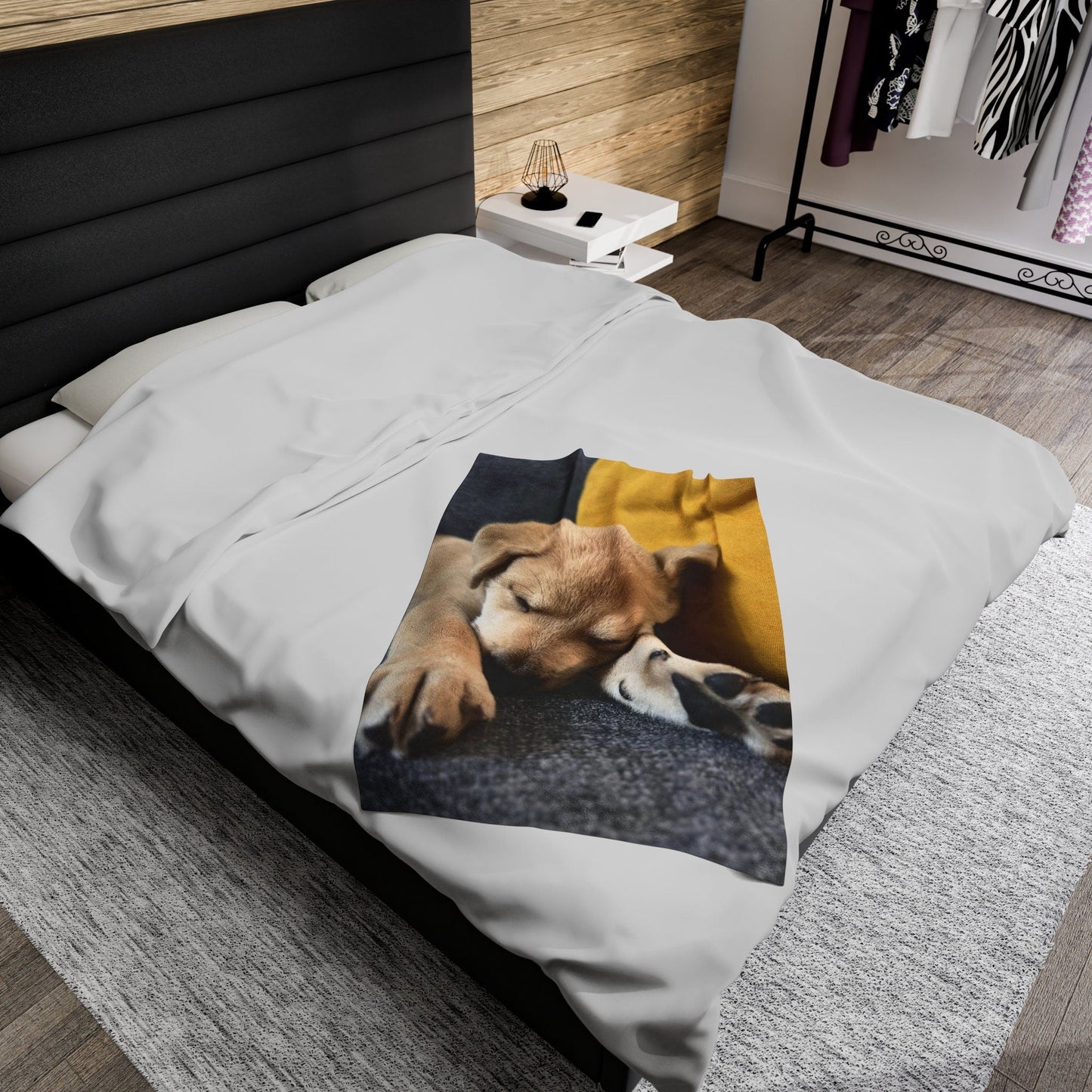 Sleeping Puppy Blanket – Cute Puppy Throw Blanket and Perfect Gift for Pet Lovers and Kids