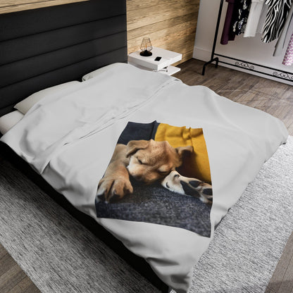 Sleeping Puppy Blanket – Cute Puppy Throw Blanket and Perfect Gift for Pet Lovers and Kids