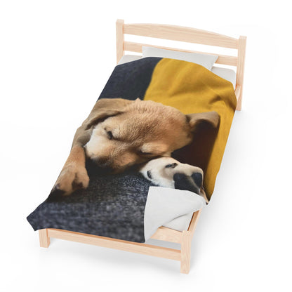 Sleeping Puppy Blanket – Cute Puppy Throw Blanket and Perfect Gift for Pet Lovers and Kids