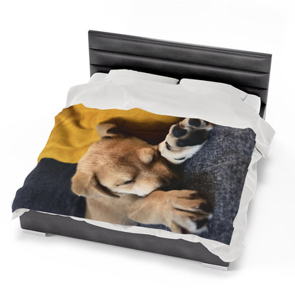 Cute Puppy Throw Blanket, Pet Lover Gift, Gift for Kids, Home Decor, Mix and Match