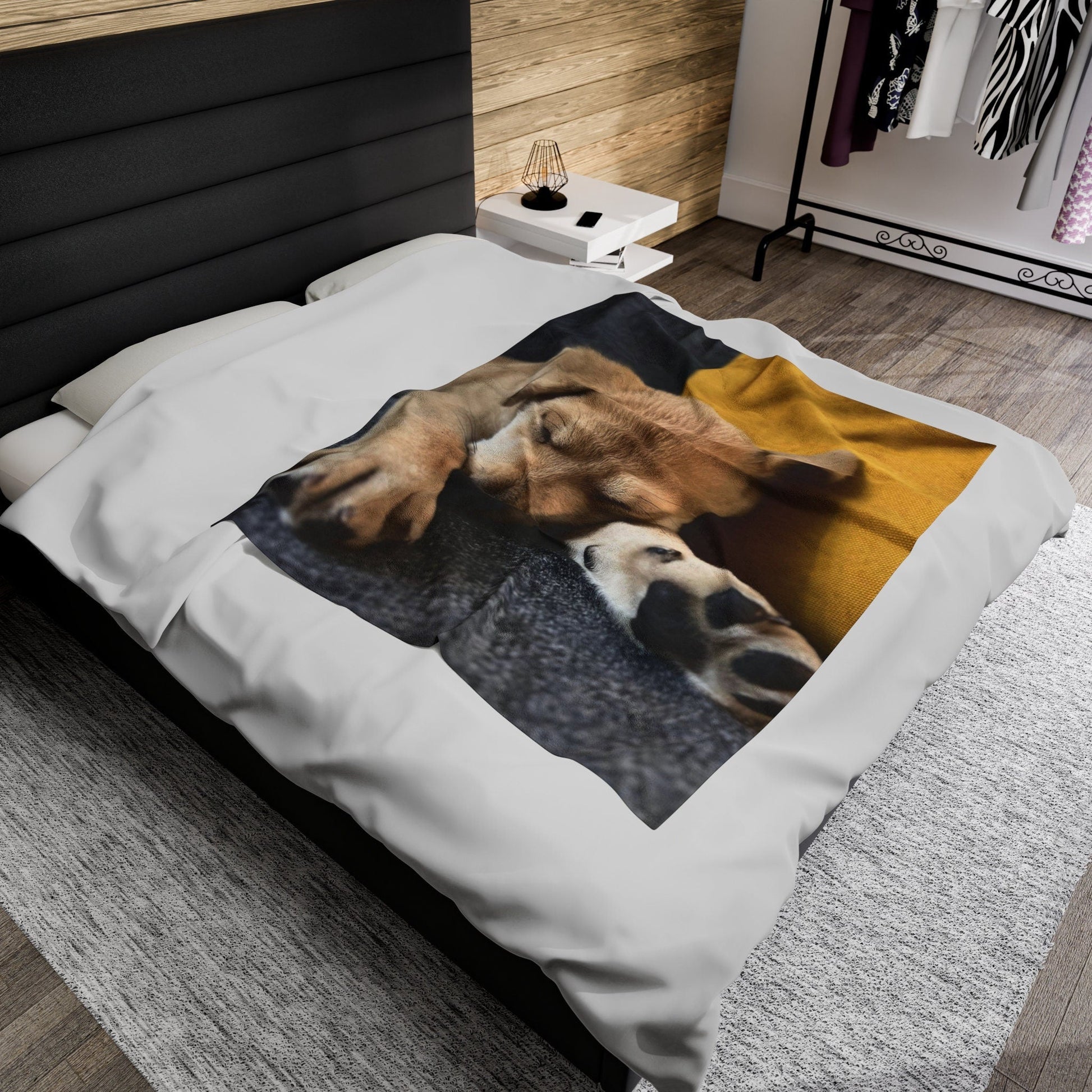 Sleeping Puppy Blanket – Cute Puppy Throw Blanket and Perfect Gift for Pet Lovers and Kids