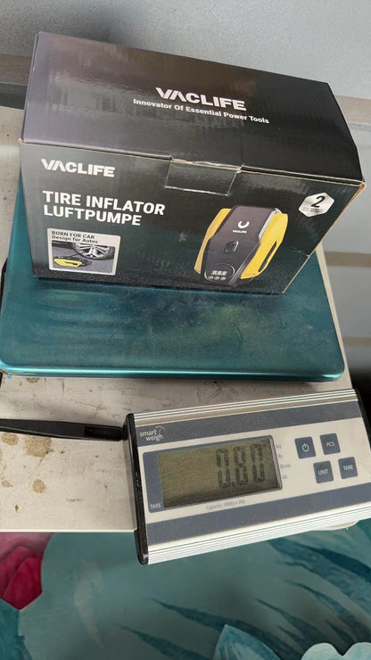 Digital Tire Pressure Gauge. Portable Air Compressor. 12V Tire Inflator. Car Safety Kit. Essential Driver Tool.
