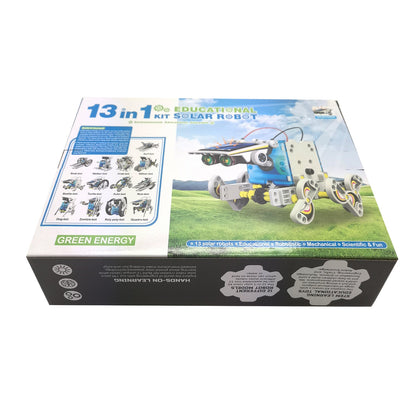 DIY STEM Robot Kit For Kids. 13-In-1 Solar Robot Kit. Build Your Own Robot Toy. Solar Powered Robot Toy For Kids.
