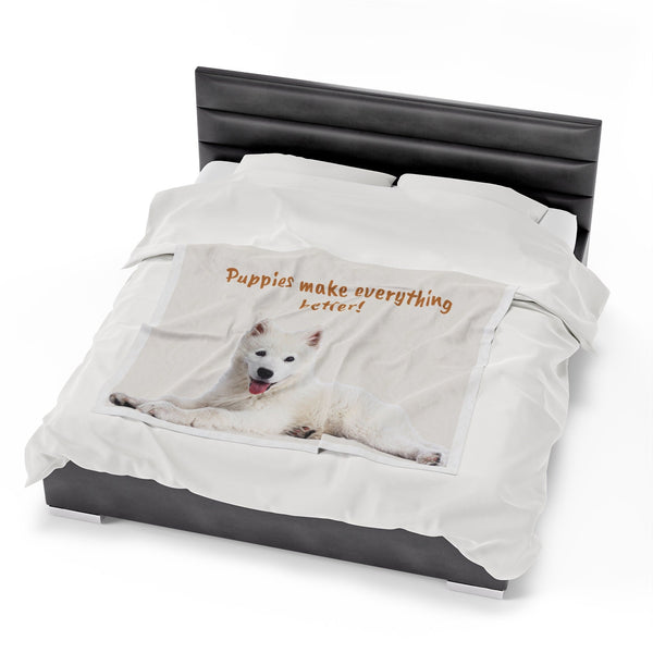 Dog Inspired Velveteen Blanket - best gift ideas for puppy lovers!