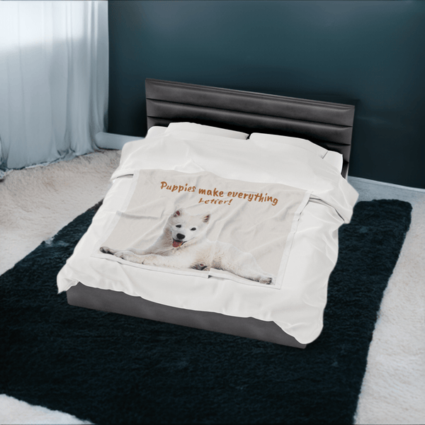 Dog Inspired Velveteen Blanket - best gift ideas for puppy lovers!