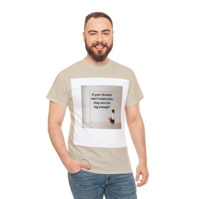 Inspirational Graphic Tee | DRAM BIG I Best Motivational T-Shirt | Heavy Cotton