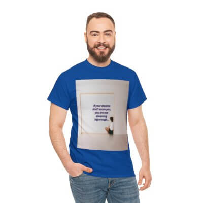 Inspirational Graphic Tee | DRAM BIG I Best Motivational T-Shirt | Heavy Cotton
