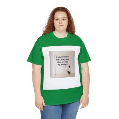 "DREAM BIG" Inspirational Unisex Heavy Cotton Graphic Tee. Best Graphic Motivational T-Shirt