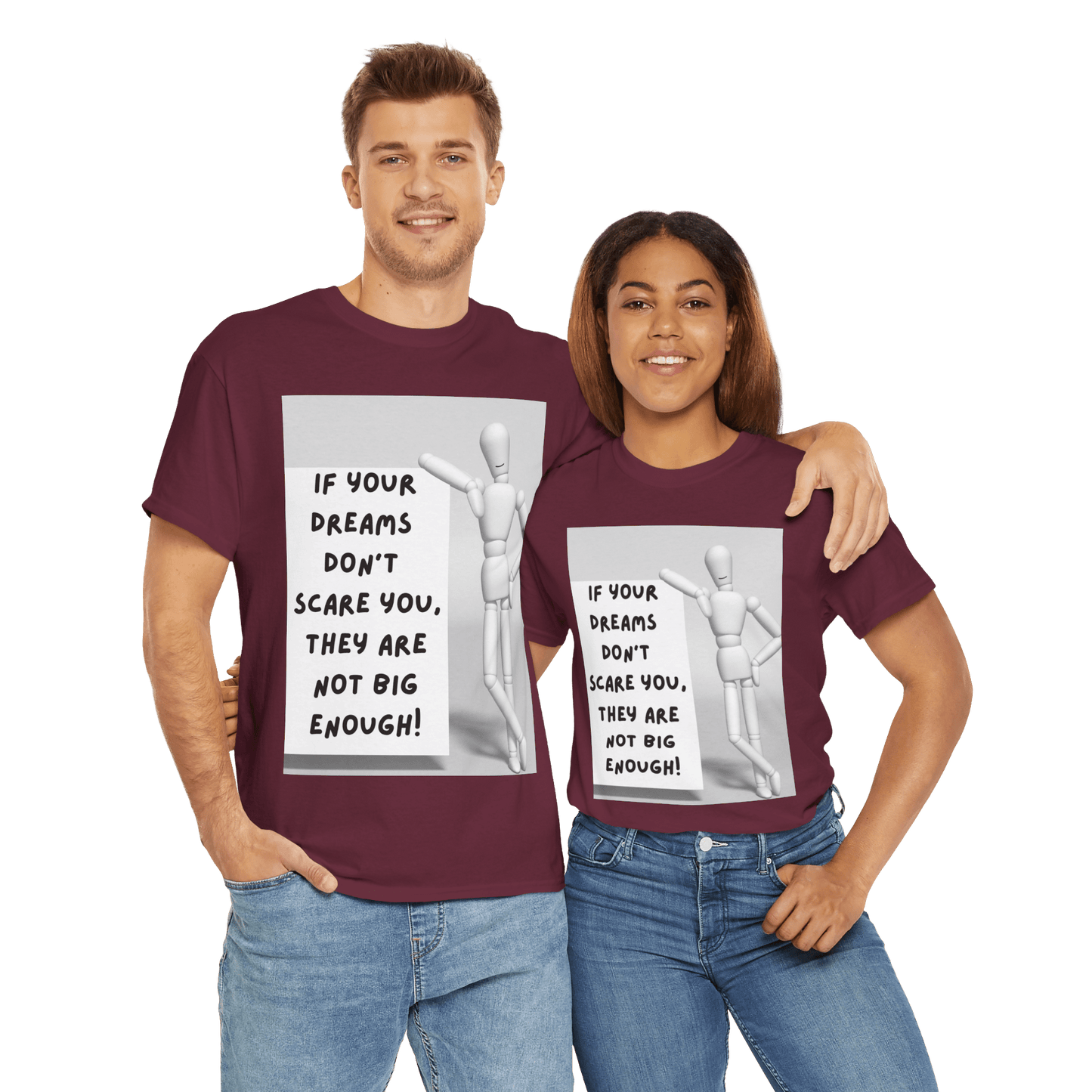 Dream Big Unisex Cotton Tee. Original Design Collection - Mix and Match. Perfect Graduation Gift. Modern Fit.