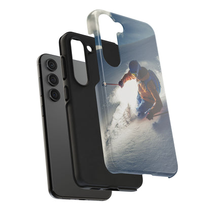 Original phone case for skiers and snowboarders. Best stocking stuffer. Skier gadgets. Ski accessories.