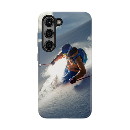 Rugged and waterproof phone case for outdoor. Ski gift. Cool gifts for skiers.
