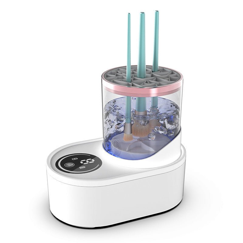 High-Speed Makeup Brush Cleaning System. Makeup Brush Dryer With Timer Function. Beauty Gadget For Clean Brushes.