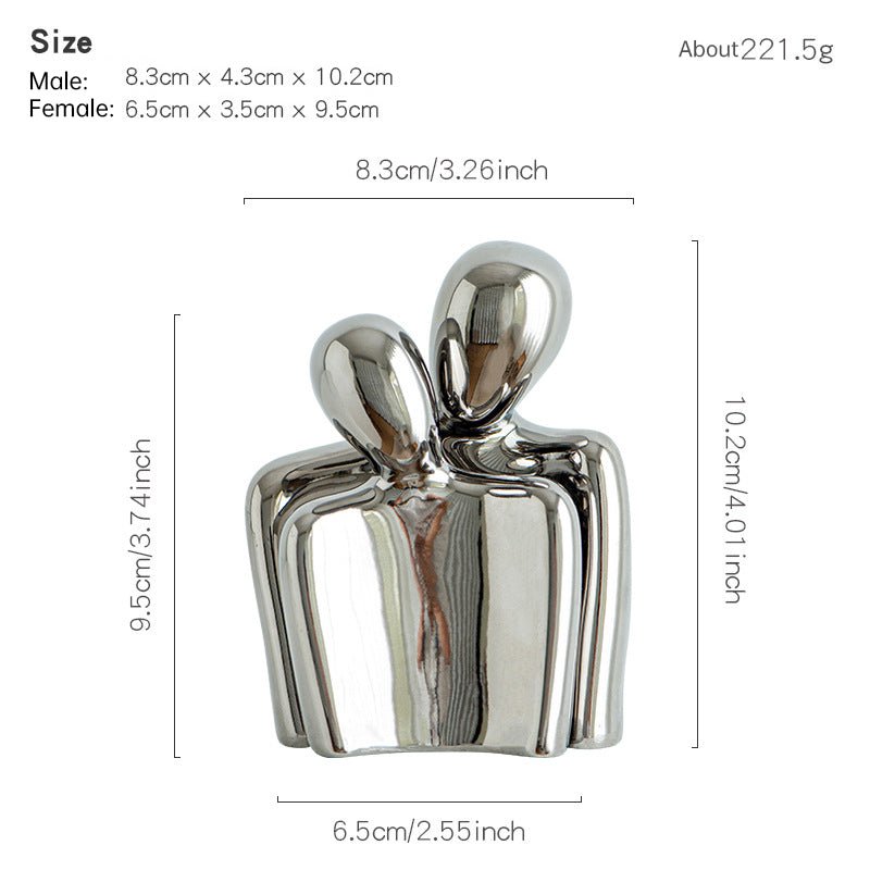Elegant Couple Hug Statue with Golden Heart - Perfect for Valentine's Day, Birthdays, Anniversaries, Engagements, and Just Because Gifts - Best Gifter Ever: Everyday Items and Unique Gifts for Ski, Snowboard, Travel, and More