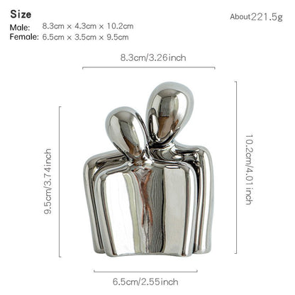 Elegant Couple Hug Statue with Golden Heart - Perfect for Valentine's Day, Birthdays, Anniversaries, Engagements, and Just Because Gifts - Best Gifter Ever: Everyday Items and Unique Gifts for Ski, Snowboard, Travel, and More