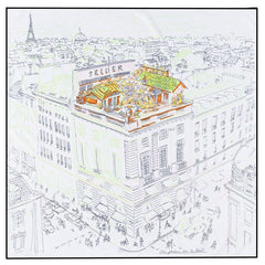 French Designer-Inspired Oversized Silk Scarf – 35-Inch Square Wrap