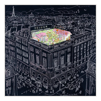 French Designer-Inspired Oversized Silk Scarf – 35-Inch Square Wrap