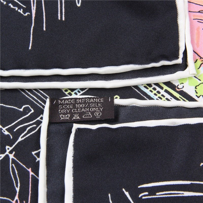 Made in France artistic silk accessory for women stylish outfits. Capsule wardrobe must have