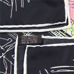 Made in France artistic silk accessory for women stylish outfits. Capsule wardrobe must have