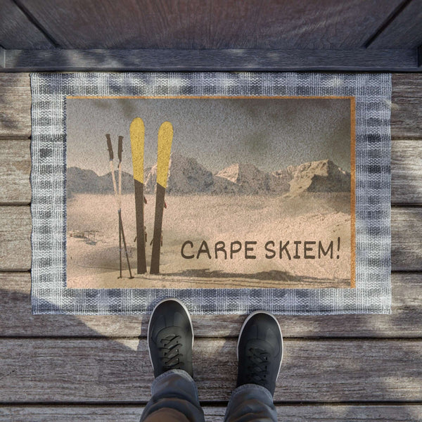 Front Door Rug – Ski Lodge Style | Winter Cabin Decor & Rustic Home Accent