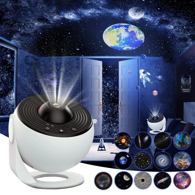 Galaxy Star Projector Night Light – HD Planetarium Lamp with 13 Space-Themed Scenes – Best Gift for Kids