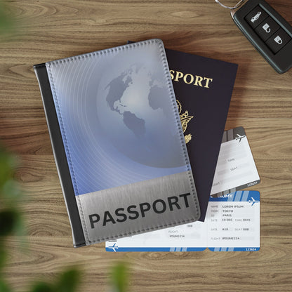 Silver passport cover for frequent travelers and snowbirds.