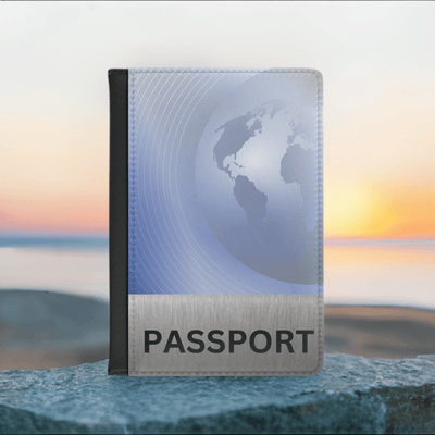 Silver GlobeTrotter Deluxe - RFID Passport Cover & Multi-Currency Wallet | Eco-Friendly Document Protector
