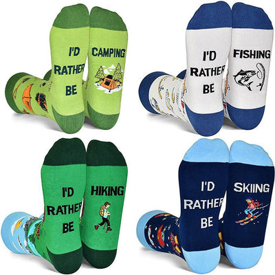 I’d Rather Be… Socks: Best Gift Ever for Fishing, Skiing, Hiking & Camping