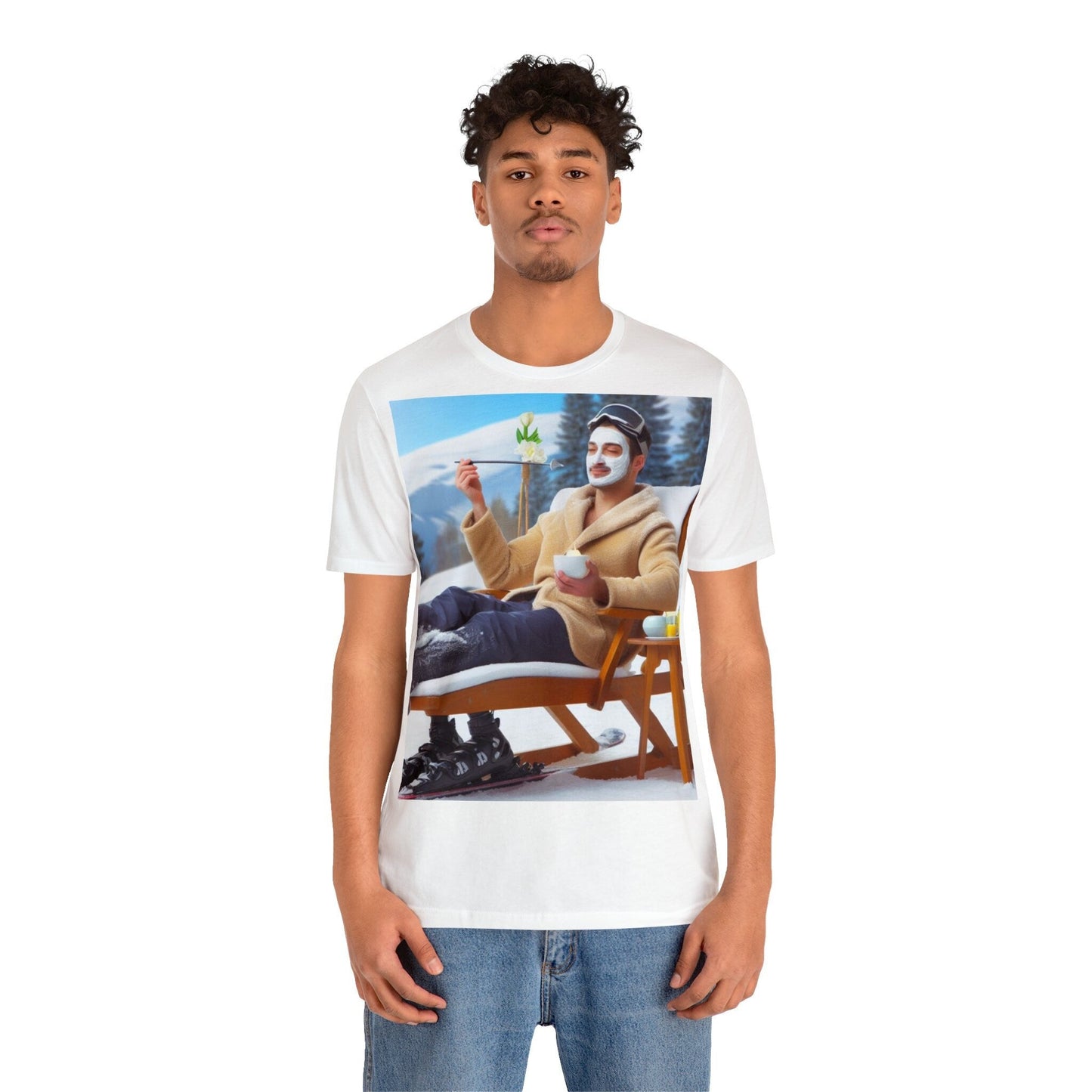 White unisex graphic t-shirt for layering style. Capsule wardrobe basic tee.