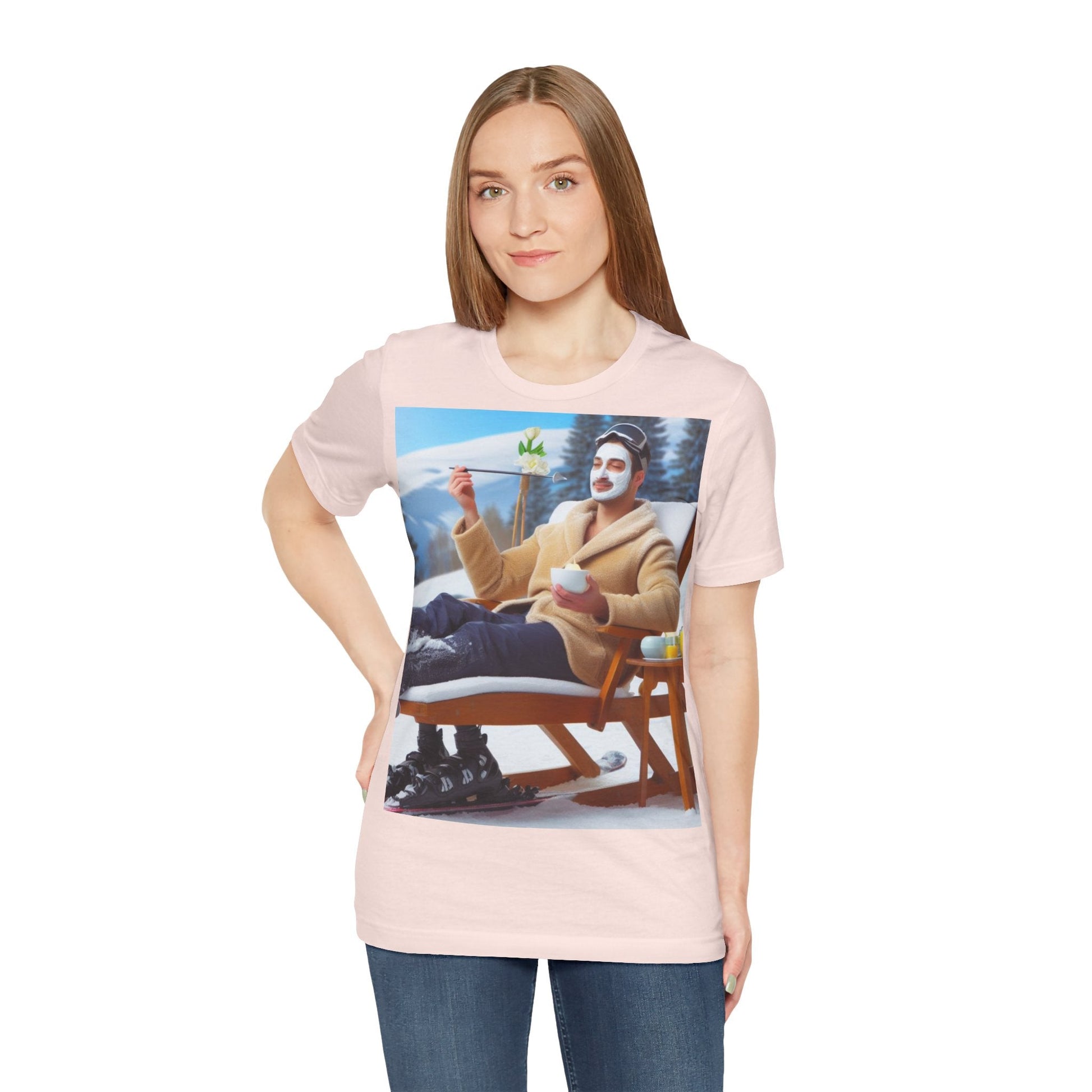 Graphic tee for skiers and winter lovers.