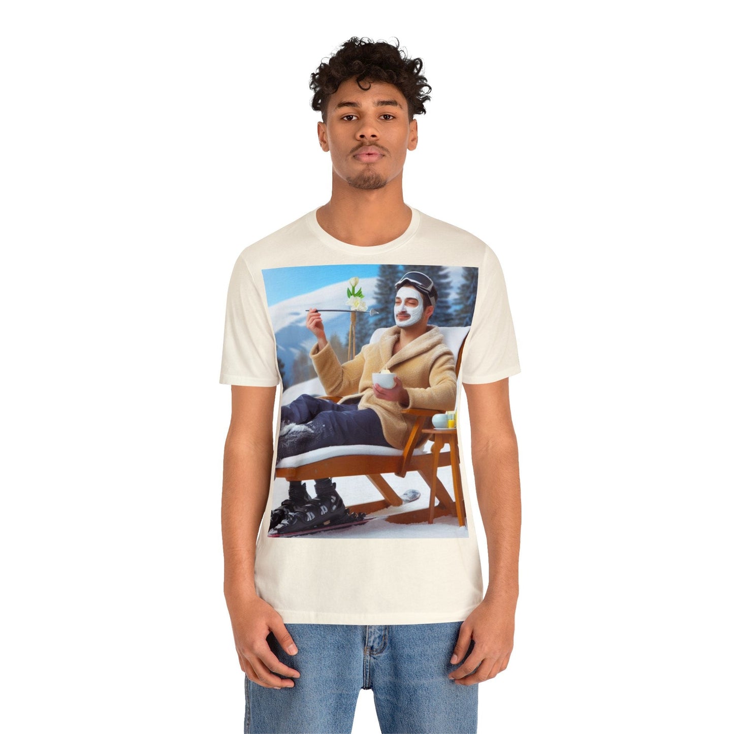 White printed graphic tee. Mountain ready tee. Best t-shirt for outdoor lovers.